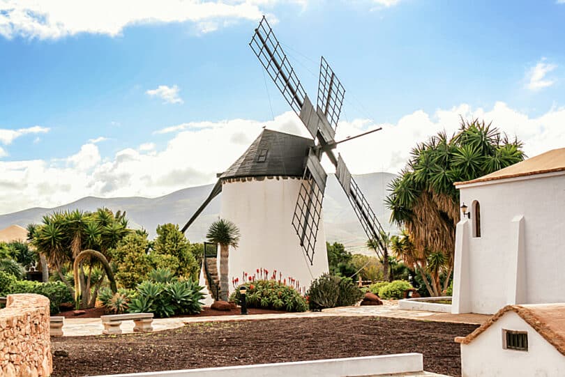 Im Centro de Artesanía Molino de Antigua kann eine vierflügelige Windmühle besichtigt werden
