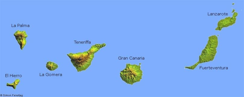Kanarische Inseln Karte