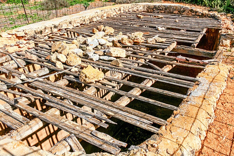 Das kostbare Regenwasser wurde in Tiscamanita wie überall auf Fuerteventura in Zisternen gesammelt 